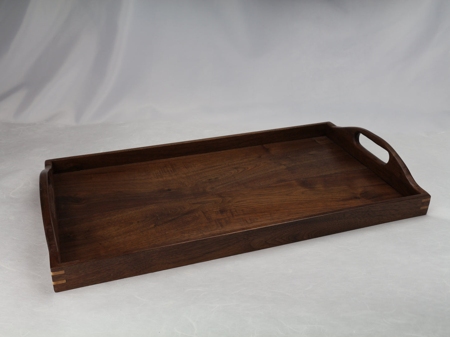 Handmade Walnut Ottoman tray | Serving tray with handles