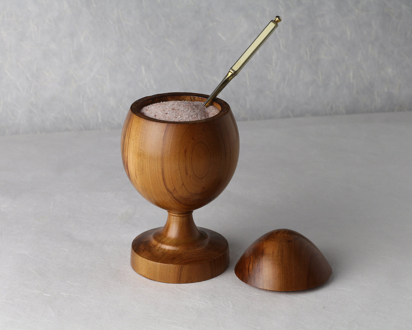 Spade Ornament Canister | Farberge Egg Container | Spalted Cherry | 2.75" max diam. x 5.25" height