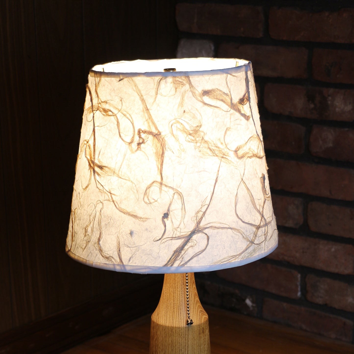 Handcrafted Table Lamp | Spalted Maple Hand Turned Lamp Base | Rustic Cabin Lamp | DC12V Battery Operation | Original Shade Collection
