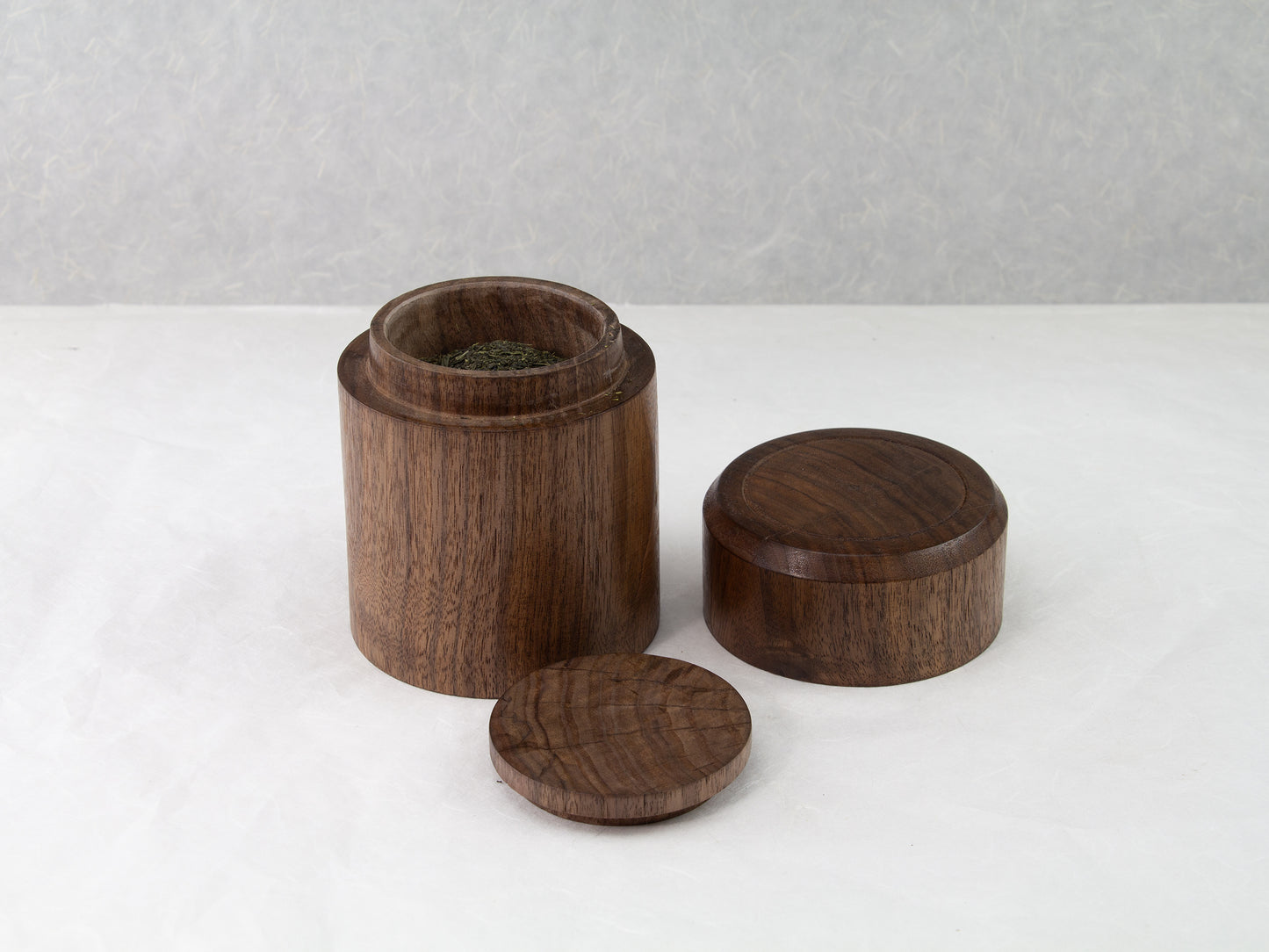 Walnut Container Series | Cookie Jar | Trinket box | Chazutsu Tea Canisters | Confectionery Plate with Lid