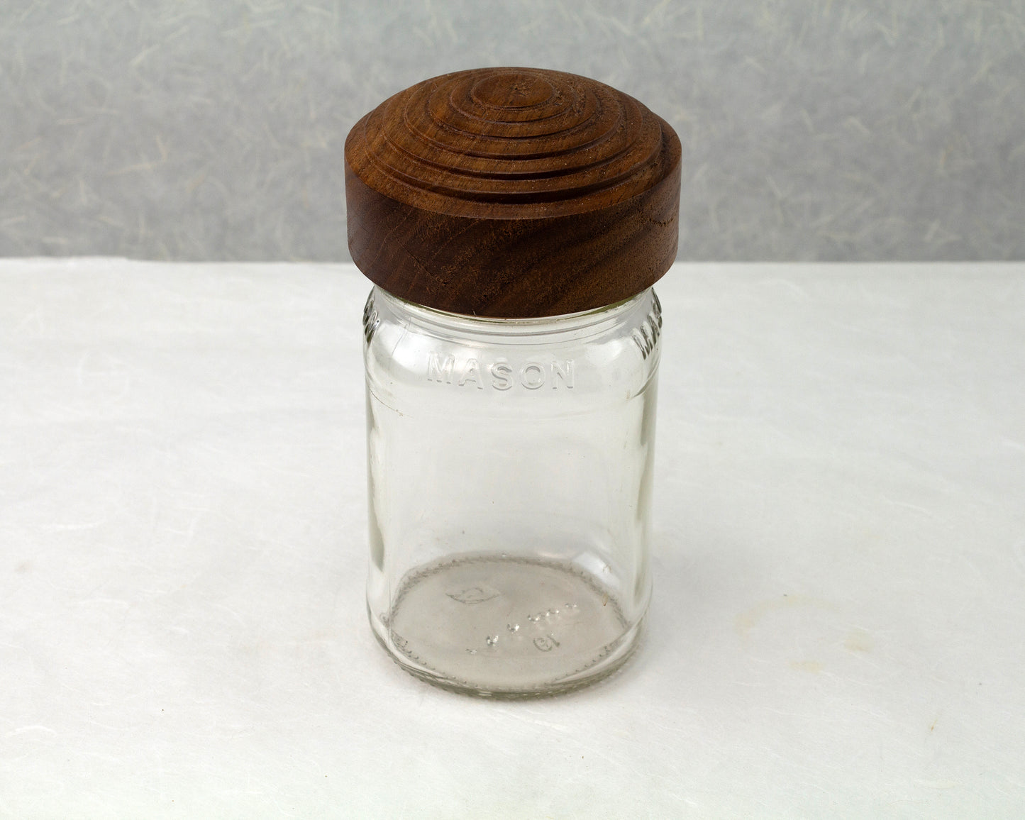 Mason Jar Lid Covers | Walnut Wood | Jars & Containers | Set of 4 Jars