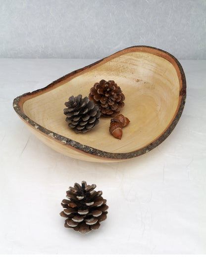 Bark edge bowl | Beech | 9.75'"x7.5"x3.5"