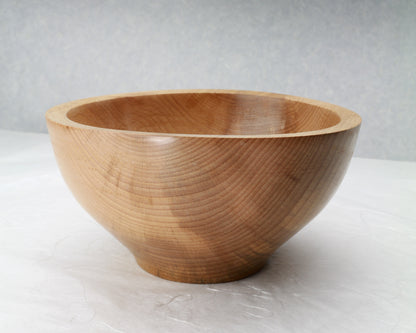 Beech Bowl | 7.5"Diam. x 3.5"H | Hand Turned | Food-safe Finish