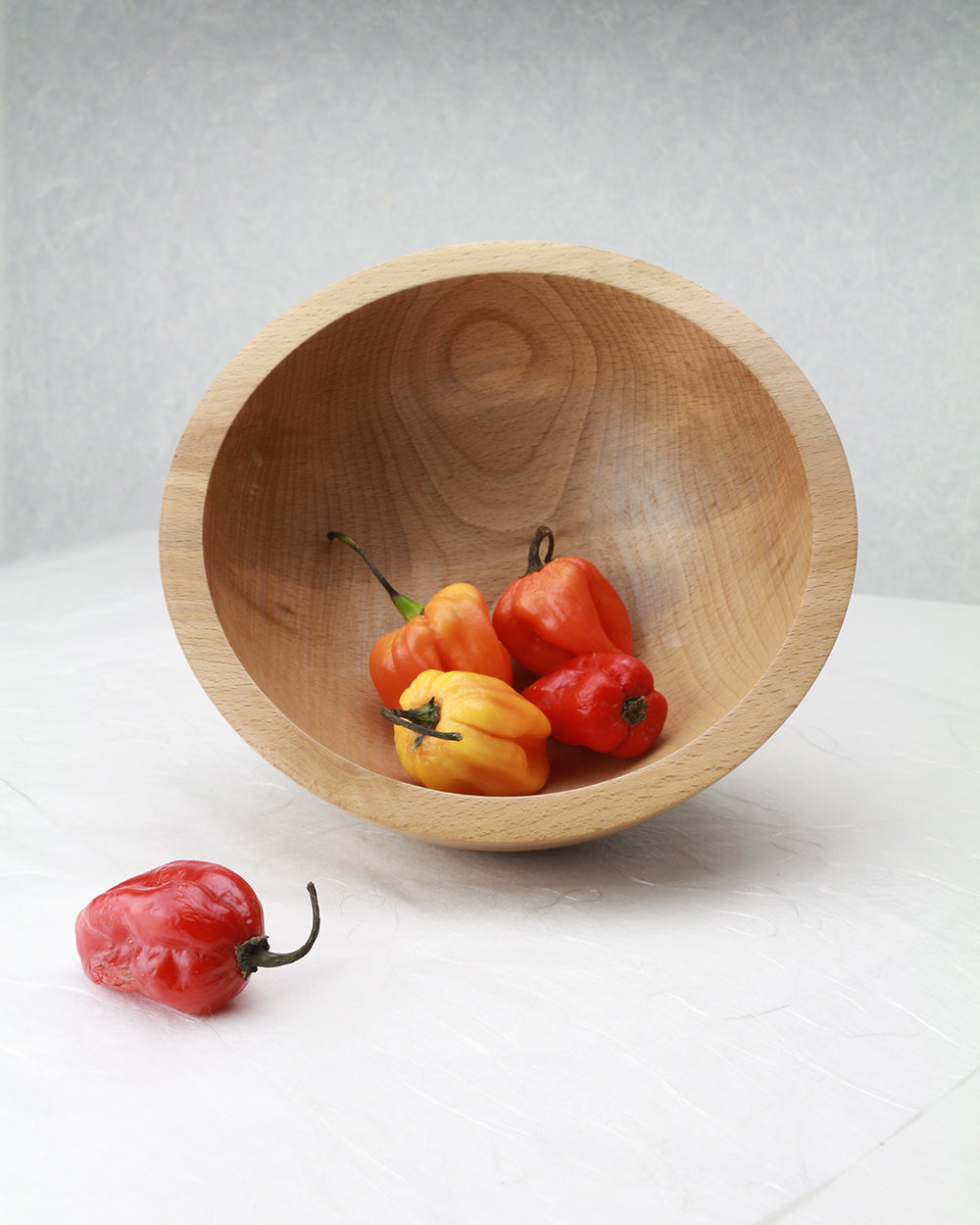 Beech Bowl | 7.5"Diam. x 3.5"H | Hand Turned | Food-safe Finish