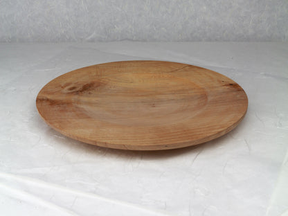 Wooden Plate | Norway Maple | 10.25" diam.x 0.75"h | Weight 13oz | Handcrafted