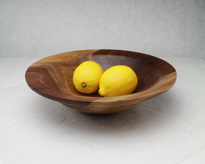 Walnut Bowl | light & Dark wood | 10.75"Diam.x 2.5H | Hand Turned Active