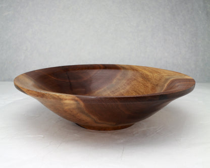 Walnut Bowl | light & Dark wood | 10.75"Diam.x 2.5H | Hand Turned Active