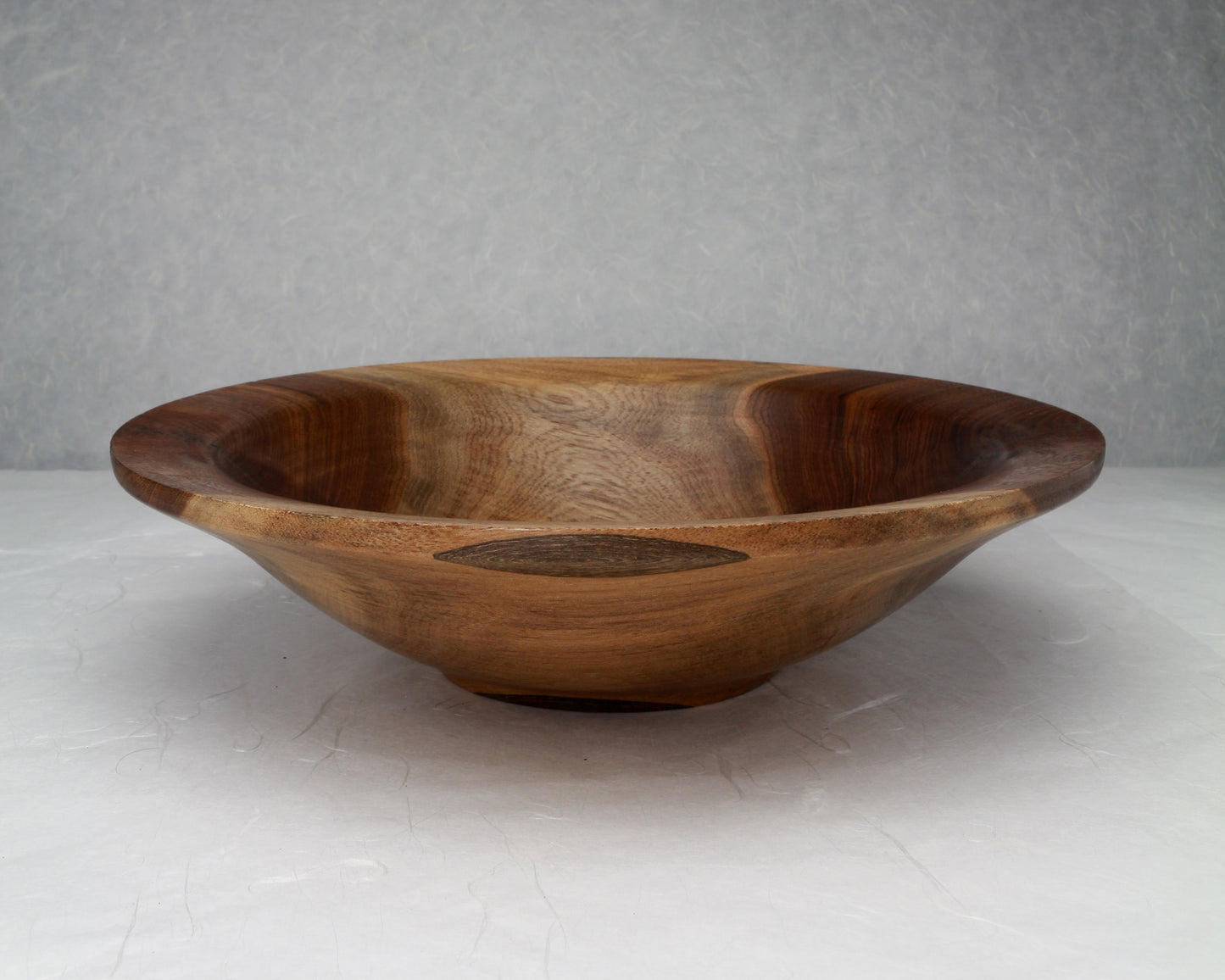 Walnut Bowl | light & Dark wood | 10.75"Diam.x 2.5H | Hand Turned Active