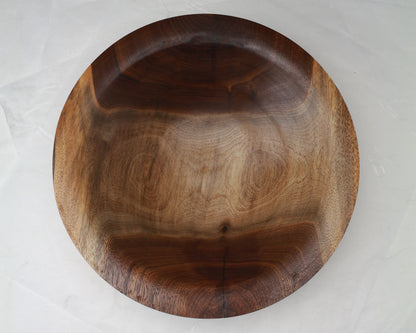 Walnut Bowl | light & Dark wood | 10.75"Diam.x 2.5H | Hand Turned Active