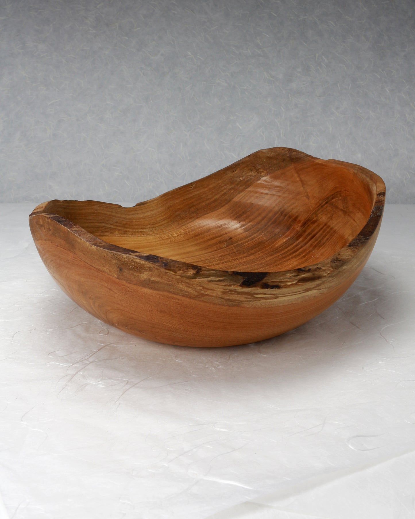 Natural Edge Oval Bowl | Elm | 10.5"x9.5"x4" | Hand-Crafted