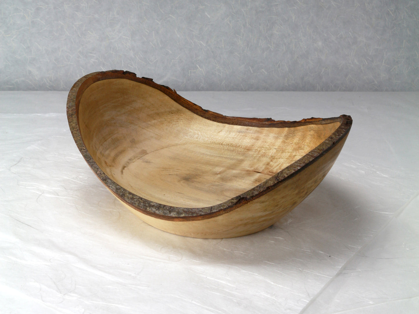 Beech Edged Bowl |  9.75"x7.5"x3" | 1 lb 3 oz | Hand-turned Oval Bowl