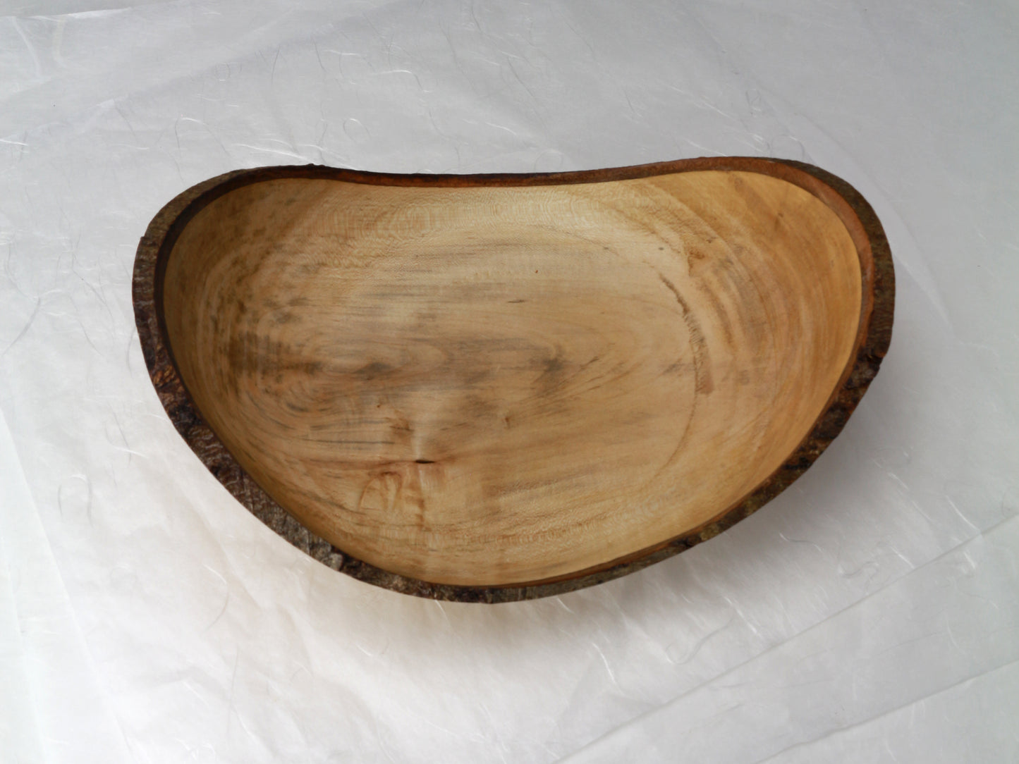 Beech Edged Bowl |  9.75"x7.5"x3" | 1 lb 3 oz | Hand-turned Oval Bowl