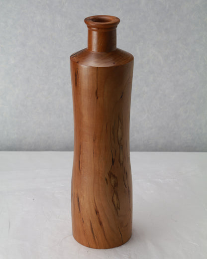 Ichirin Vase | Spalted Cherry | Hand Turned | Single Flower Arrangement Active