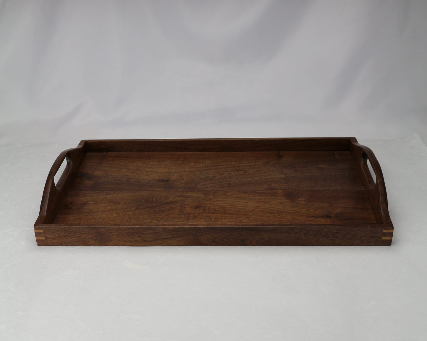 Handmade Walnut Ottoman tray | Serving tray with handles