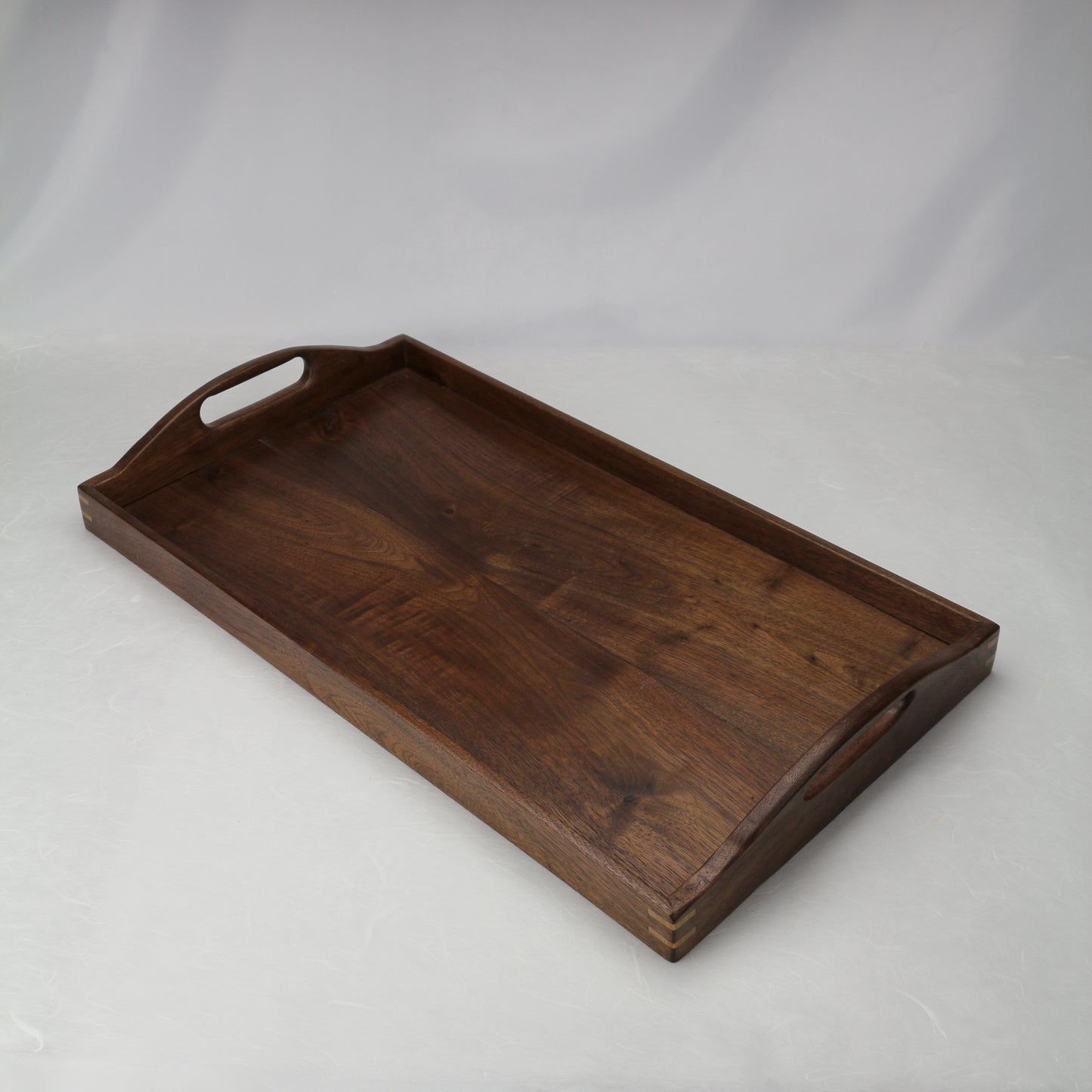 Handmade Walnut Ottoman tray | Serving tray with handles