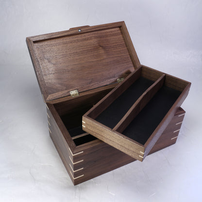 Walnut Keepsake Box | Heirloom | 11" x 6.5" x 5.25"