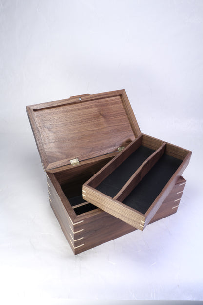 Walnut Keepsake Box | Heirloom | 11" x 6.5" x 5.25"