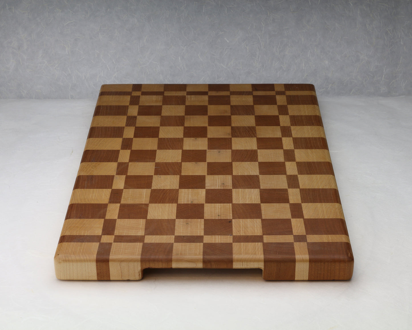 Short Edge Cutting Board | Maple & Cherry | Checkers Pattern