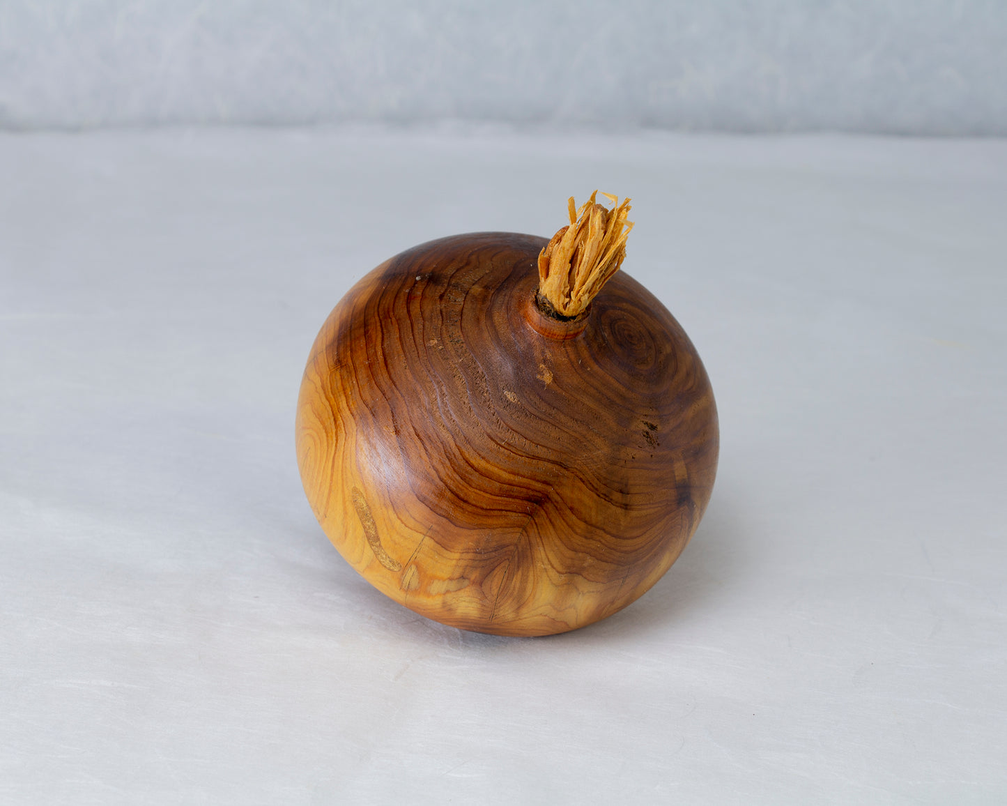 Wooden Onion Ornament | Red Cedar | Amber Shellac Finish