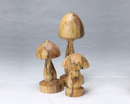 Set of Wooden Mushrooms | Spalted Maple