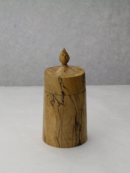 Hosta Stud Canister | Trinket Container | Tea Caddy | Small Canister | Spalted Maple