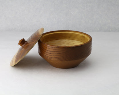 Confectionery Container with Lid | Osage Orange | 5.75" Diam.x 3" Height