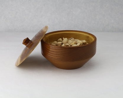 Confectionery Container with Lid | Osage Orange | 5.75" Diam.x 3" Height