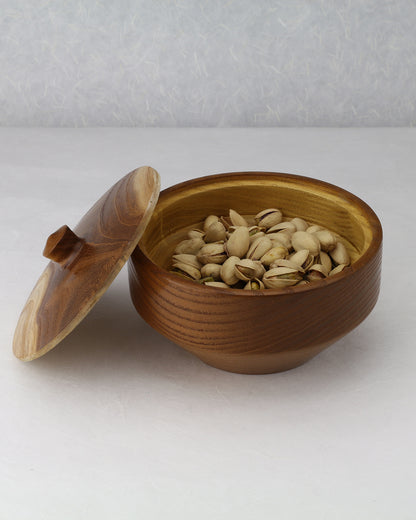 Confectionery Container with Lid | Osage Orange | 5.75" Diam.x 3" Height