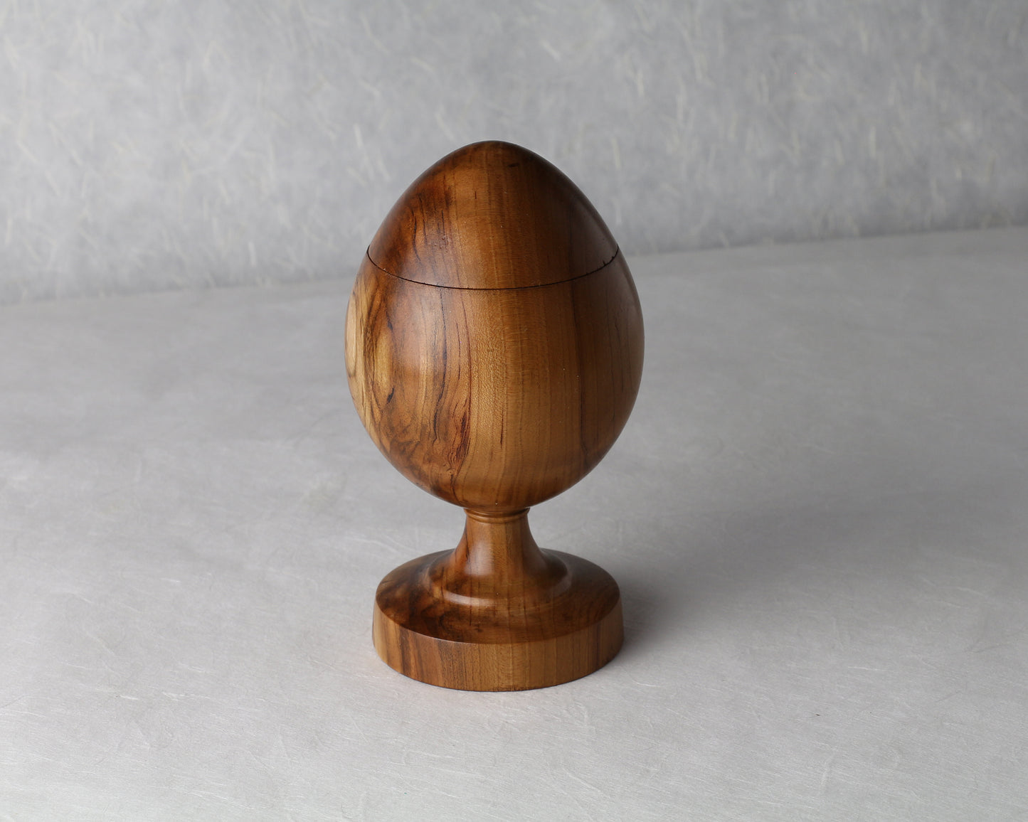 Spade Ornament Canister | Farberge Egg Container | Spalted Cherry | 2.75" max diam. x 5.25" height