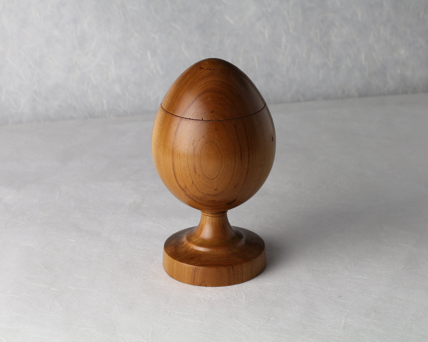 Spade Ornament Canister | Farberge Egg Container | Spalted Cherry | 2.75" max diam. x 5.25" height