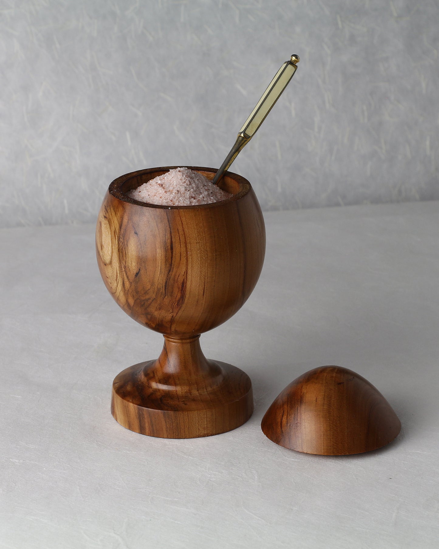 Spade Ornament Canister | Farberge Egg Container | Spalted Cherry | 2.75" max diam. x 5.25" height