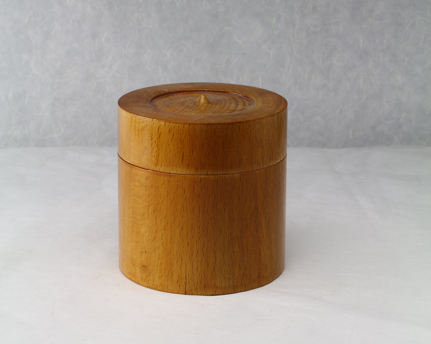 Confectionery Container | Beech | Amber Shellac Finish | 4.25"Diam.x 4.375" Height | 11 fl.oz.