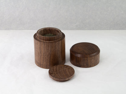 Walnut Container Series | Cookie Jar | Trinket box | Chazutsu Tea Canisters | Confectionery Plate with Lid
