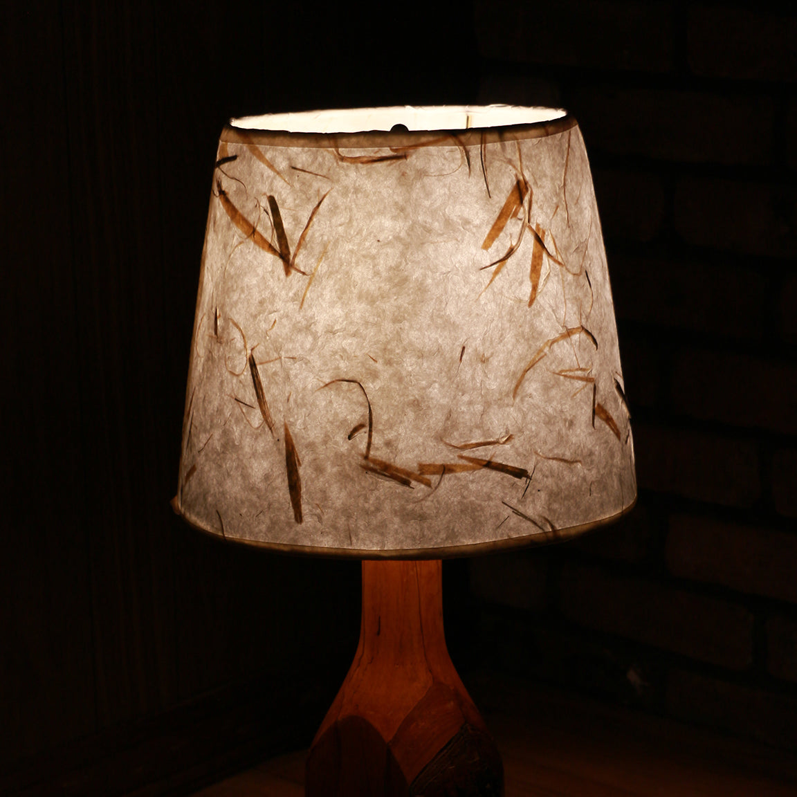 Handcrafted Table Lamp | Spalted Maple Hand Turned Lamp Base | Rustic Cabin Lamp | DC12V Battery Operation | Original Shade Collection