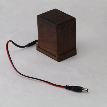 HOHOKA Lamp Power Source | DC 12V Battery Power Source | Wooden Battery Case