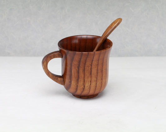 Wooden Coffee Mug I Tea Cup | Set with a wooden tea spoon