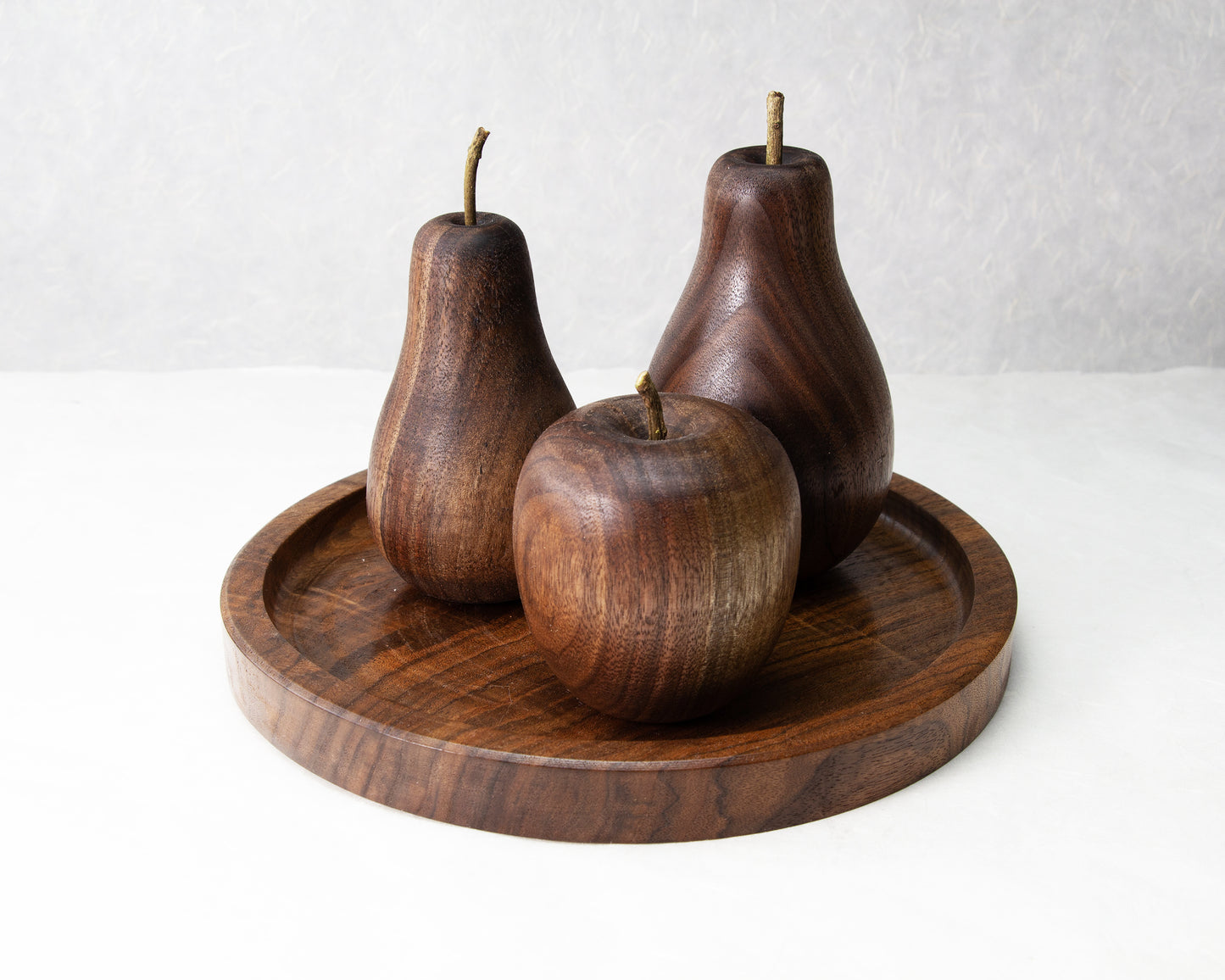 Wooden Fruit Ornaments | Apples | Peach | Pears | Persimmon | Lemon