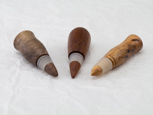 Wine Stoppers | Silicon Rings | Hand Crafted | Woodturning