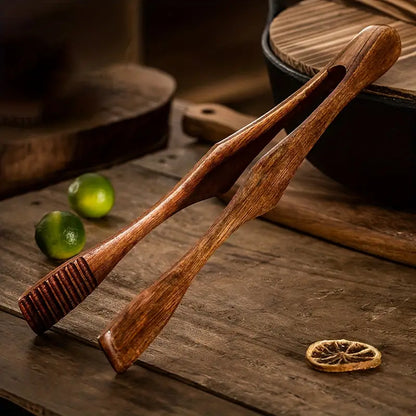 Wooden Food Tong | Food Fruit Bread Rotisserie Tool Clamp | Barbecue Salad Wooden Tong |  Dessert Sugar Ice Clip | Wooden Noodle Clip | Pasta Wooden Tong | Kitchen Accessories