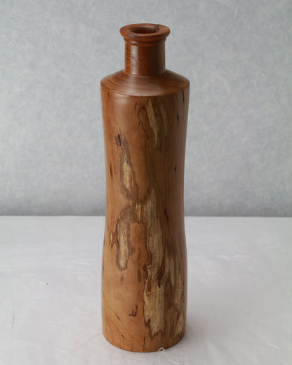 Ichirin Vase | Spalted Cherry | Hand Turned | Single Flower Arrangement Active