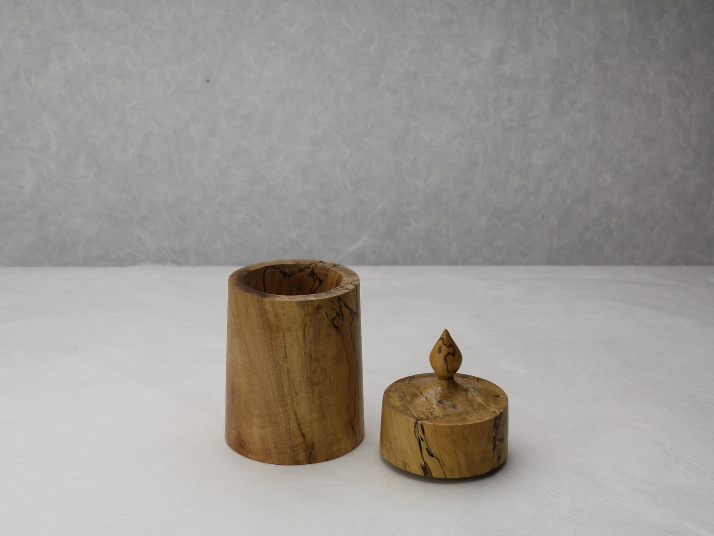 Hosta Stud Canister | Trinket Container | Tea Caddy | Small Canister | Spalted Maple