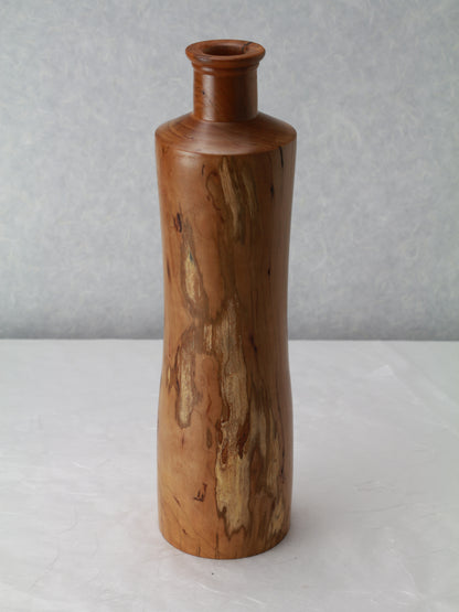 Ichirin Vase | Spalted Cherry | Hand Turned | Single Flower Arrangement Active