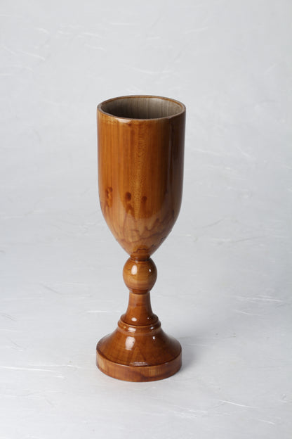 Wooden Goblet | Maple | Amber Shellac | 3.5"x3.5"x8"