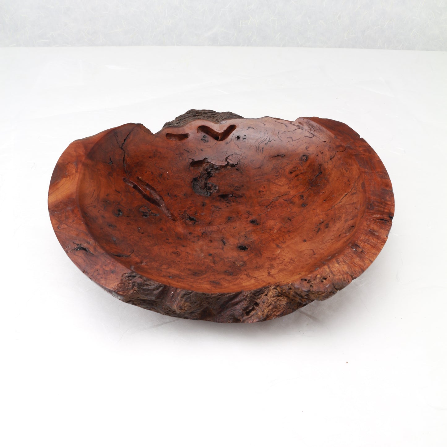 Cherry Burl Plate | Wormhole Cherry | 9.5"x8.5"x2" | Handcrafted