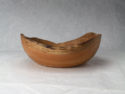 Natural Edge Oval Bowl | Elm | 10.5"x9.5"x4" | Hand-Crafted