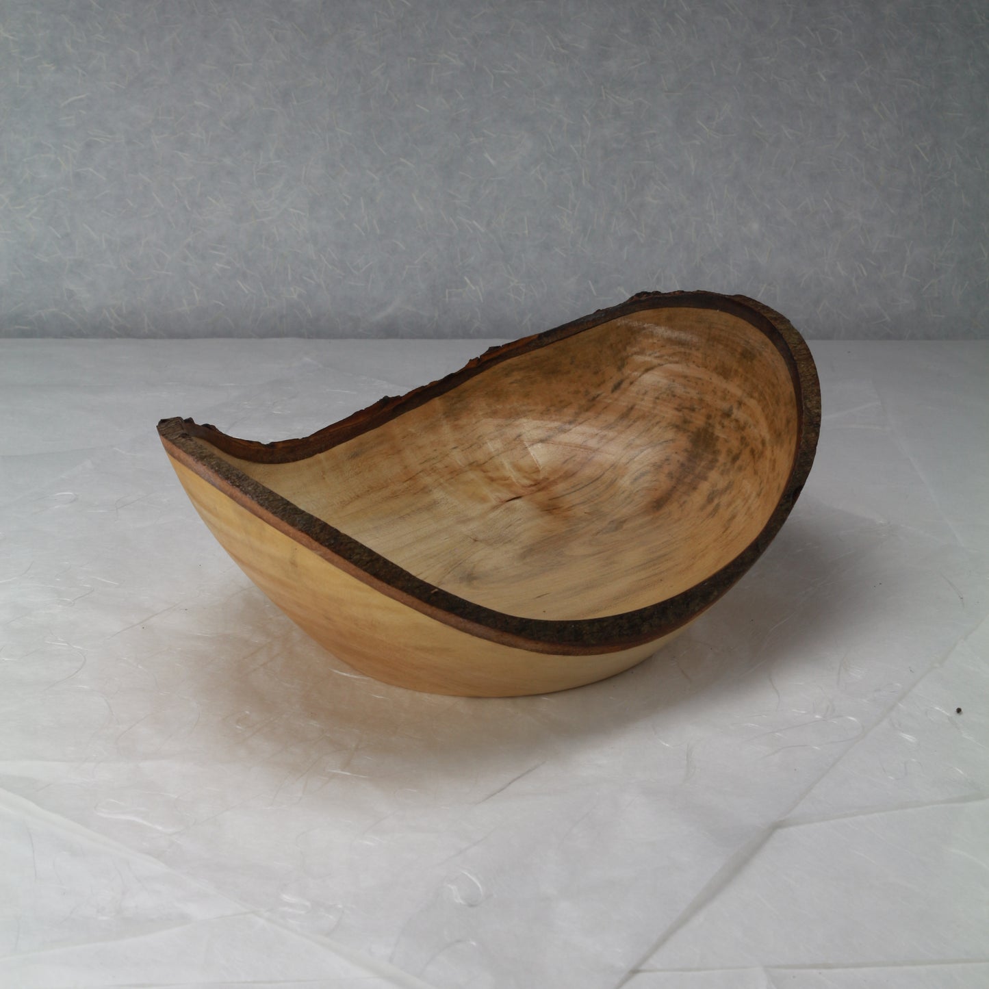 Beech Edged Bowl |  9.75"x7.5"x3" | 1 lb 3 oz | Hand-turned Oval Bowl