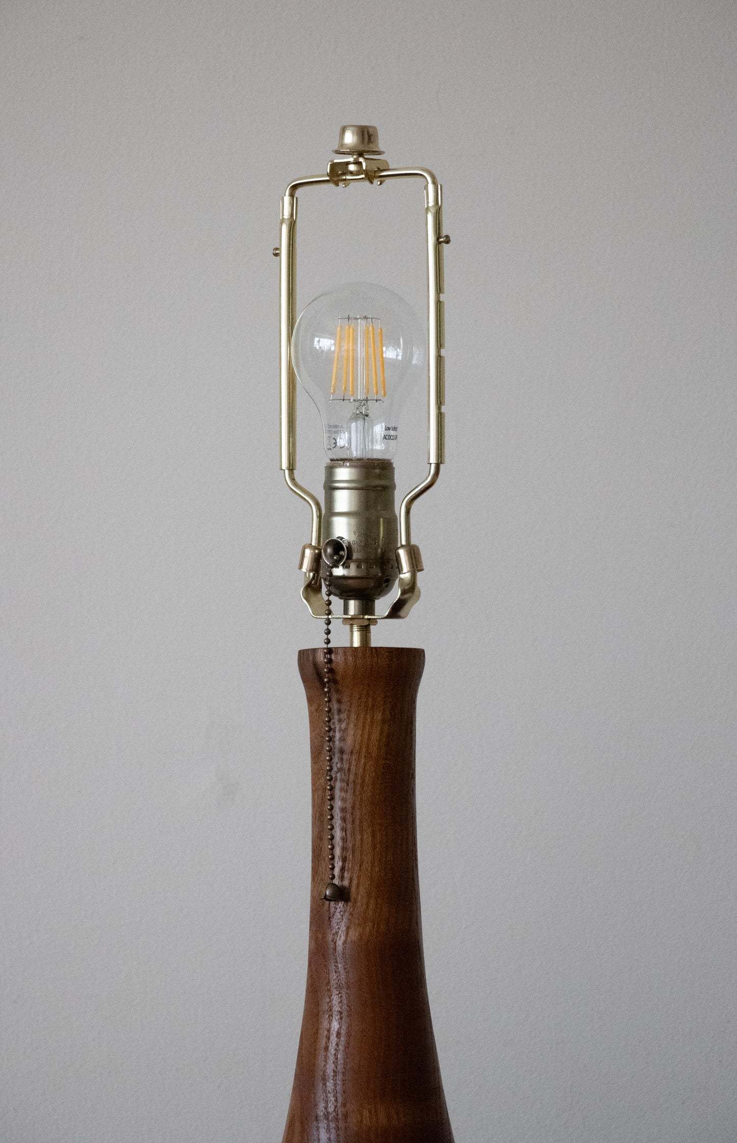 Handcrafted Table Lamp | Mulberry Wood Hand Turned Lamp Base | Rustic Cabin Lamp | DC12V Battery Enbedded | Original Handmade Art Shade