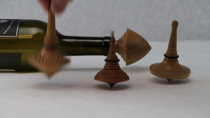 Wine Stopper |  Spinning Taps | Locust Wood | Hand Crafted | Toy Bottle Stop