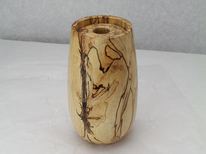 U-Shape Vase with Lid | Spalted Maple