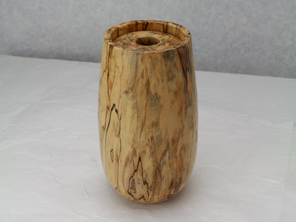 U-Shape Vase with Lid | Spalted Maple